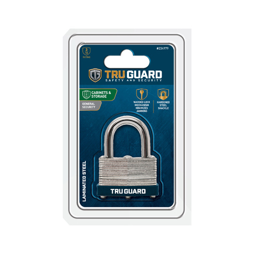 Tru-Guard 8594DTG Keyed Padlock, Warded Steel, 1.75-In.