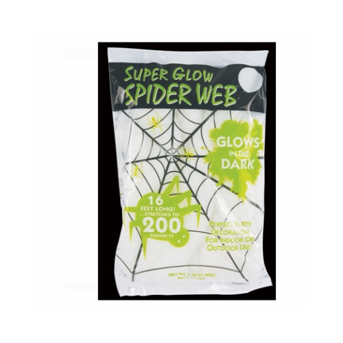 Super Glow Spider Web, Stretches, 2.1-oz., 16-Ft. - pack of 48
