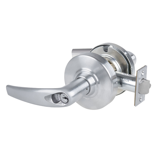 Schlage Athens Lever Classroom Lock, Satin Chrome Finish, 3-3/4" Backset