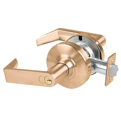 Schlage Grade 1 Vestibule Lock Rhodes Lever Satin Bronze Finish Non-Handed 5" Backset Extension FSIC Prep