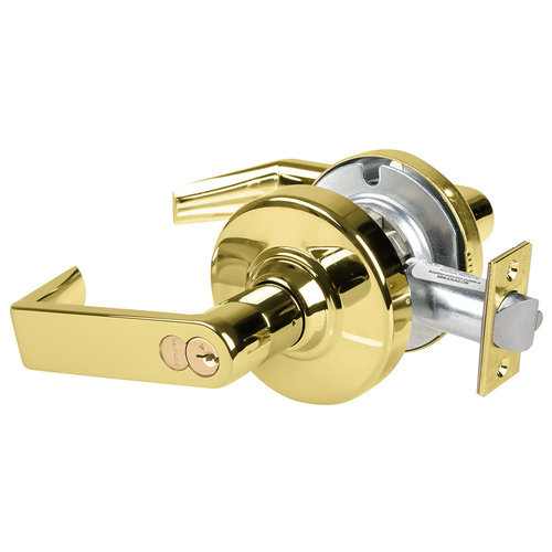 Cylindrical Lock Bright Brass