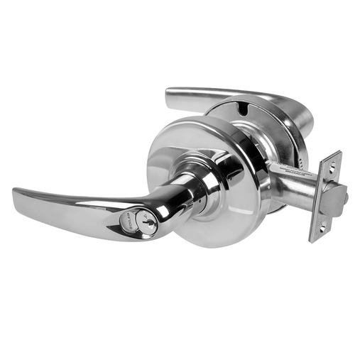 Schlage Grade 1 Storeroom Lock Athens Lever FSIC Prep with Core 5" Backset Extension Bright Chrome Finish Non-Handed