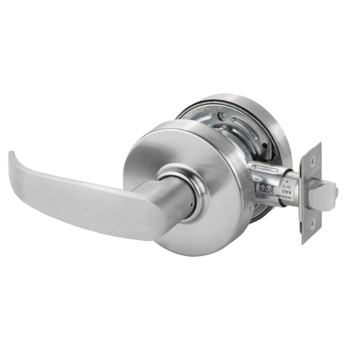 Double Dummy Pull with Latchbolt Plate Cylindrical Lock Grade 2 with P Lever and L Rose Satin Chrome Finish