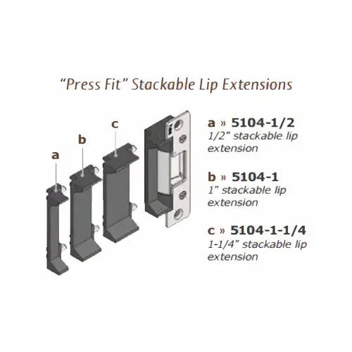 5000 Series 1-1/4" stackable lip extension