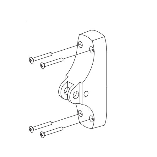 End Case Kit for 88 Rim, Mortise, Vertical, Satin Brass Finish