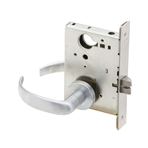 Passage Latch Mortise Lock with 17 Lever and B Rose Satin Bronze Finish