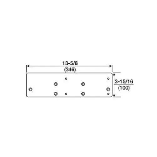 Narrow Frame Drop Plate for 7500 Series Closers, 689/SP28 Aluminum Powder Coat