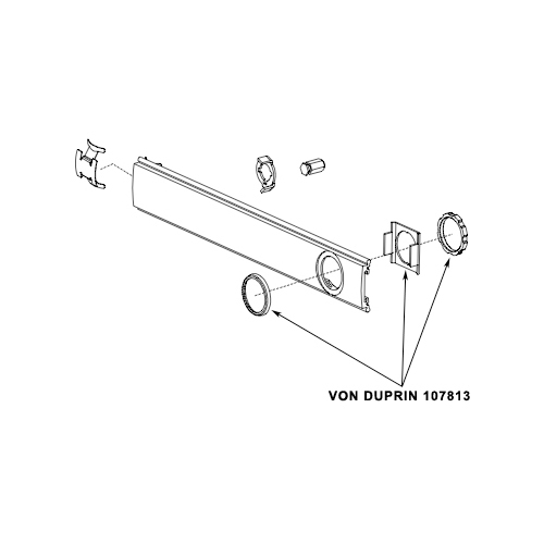 Cylinder Dogging and Signal Switch Cylinder Mounting Kit, Satin Chrome Finish