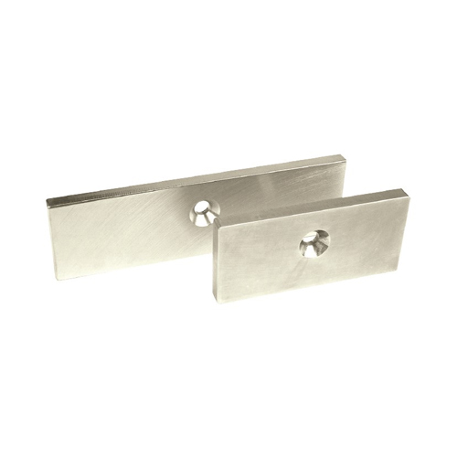 Offset Strike Plate for M62D Maglock Satin Stainless Steel Finish Zinc Plated