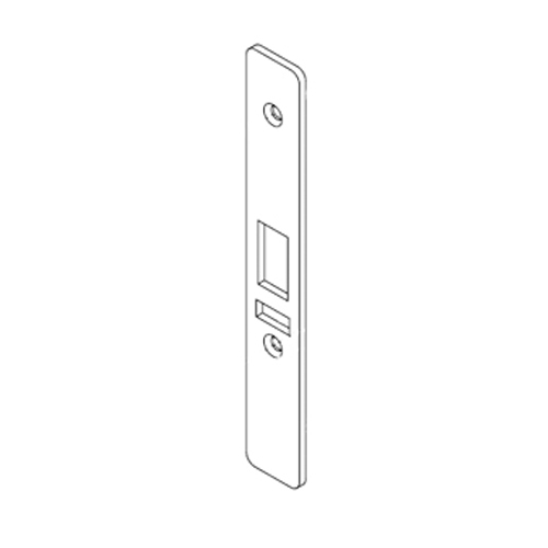 4530 Deadlatch Radius Faceplate, Satin Aluminum Clear