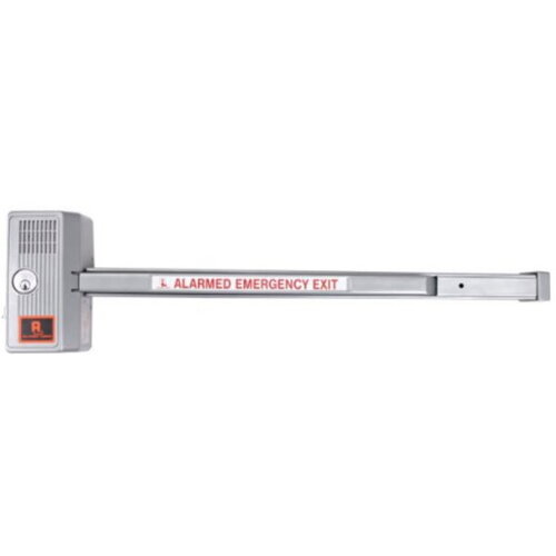 Sirenlock Model 710 36" Panic Bar Exit Alarm Lock, Satin Aluminum Clear
