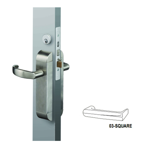 Aluminum Door Deadlocks Satin Stainless Steel