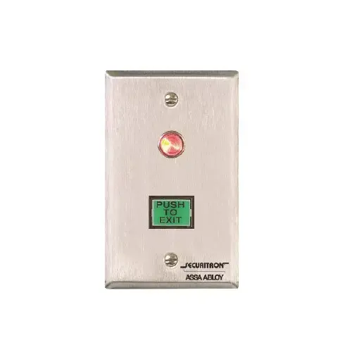 Push Button Remote Alternate; Surface Mount Green / Red Lens Satin Stainless Steel Finish