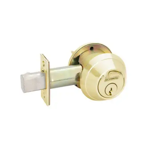 Grade 1 Double Cylinder Deadbolt C Keyway with 12297 Latch and 10094 Strike Satin Brass Finish