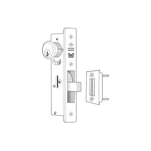 Bottom Rail Deadlock Swing Bolt with 31/32" Cylinder Clear Anodized Aluminum Finish