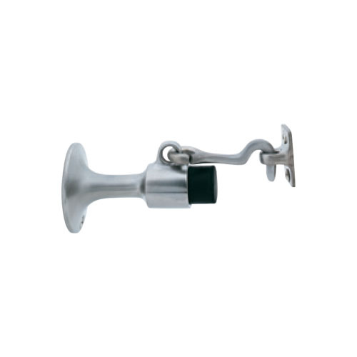 Solid Wall Stop and Holder with Masonry Mounting Bright Chrome Finish