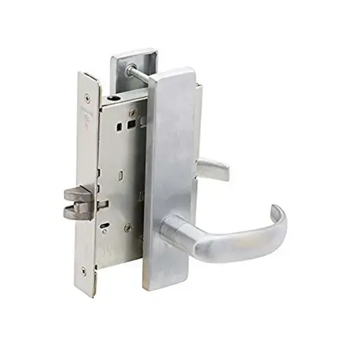 Passage Latch Mortise Lock with 17 Lever and L Escutcheon Satin Bronze Finish