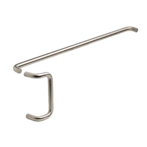 H.B. Ives 9190HD-33-2 US32D 33" Push Bar and 12" Offset Pull Combo, 1" Round and 2-1/2" Projection Satin Stainless Steel Finish