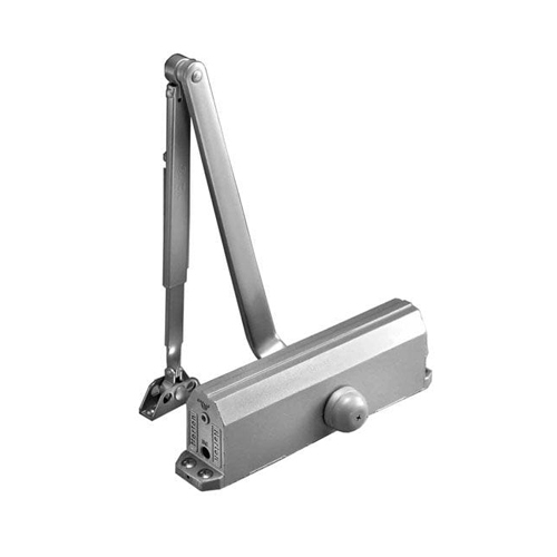 Size 3 Medium Duty Surface Mounted Back Check Door Closer with Sex Nuts Aluminum Finish