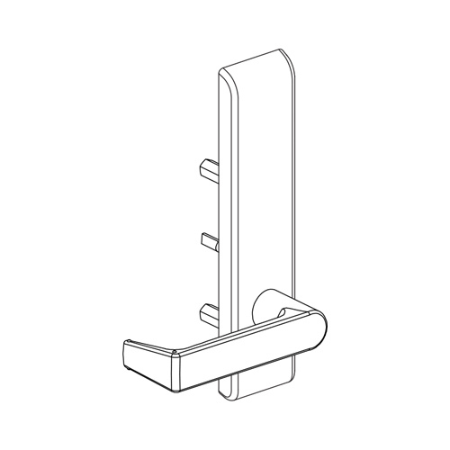 Exit Device Trim Satin Aluminum Clear Anodized