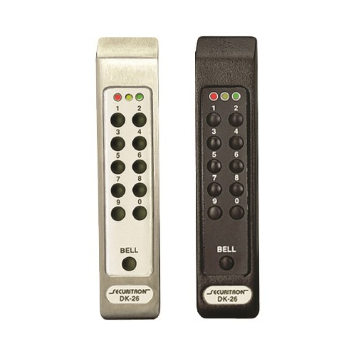 Securitron DK-26PSS Digital Keypad Pad Narrow Stile Satin Stainless Steel Finish