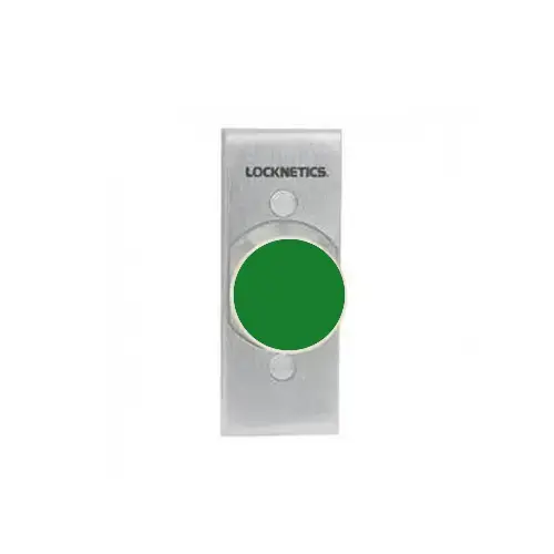 1-5/8" Heavy Duty Green Pushbutton Aluminum Finish