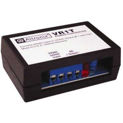 Altronix VR1T Voltage Regulator, 24VAC/DC Input, 12VDC at 1A Continuous Supply Current, with Screw Terminals