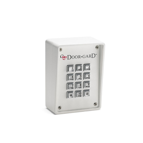 Nortek Security and Control 212R Indoor/Outdoor Surface-Mount Ruggedized Keypad, 120 Users, Surface Mount Vandal Resistant Design, Weather Resistant Self-Contained Metal Housing, Durable Metal Braille Alpha-Numeric Keys, 4 Onboard Programmable Timed Relays, White