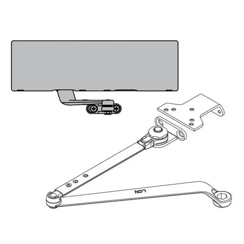 Parallel Arm Surface Mounted Hold Open Adjustable 1-6 Door Closer with TBSRT Thru Bolts 695 Dark Bronze Finish