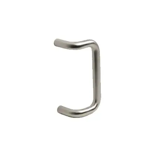 10" 90 Degree Offset Door Pull, 1" Round and 2-1/4" Clearance Satin Stainless Steel Finish