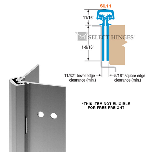 Select Hinges SL11 BK HD 120 CONTINUOUS HINGE, CONCEALED HEAVY DUTY, 120 INCHES BLACK