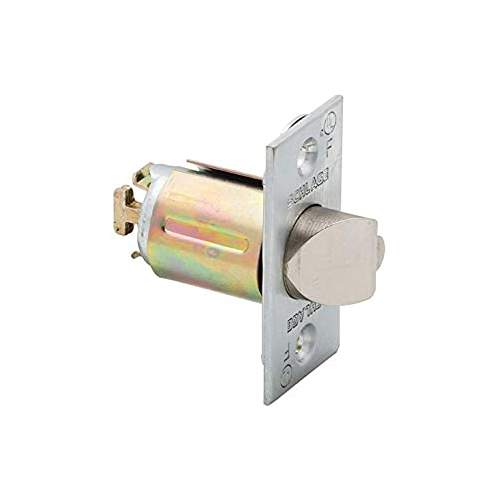 D Series Square Corner Dead Latch with 2-3/8" Backset and 1-1/8" Face Satin Brass Finish