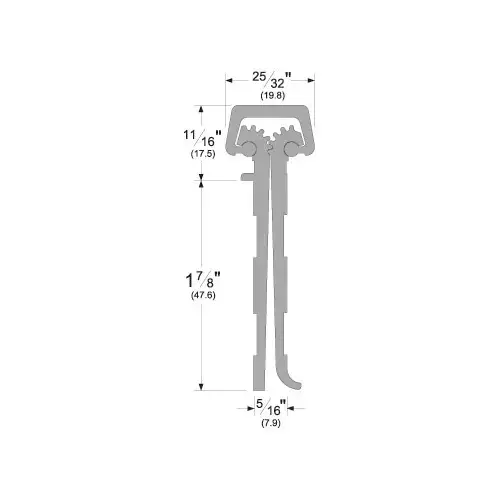 85" Pemko Continuous Hinge Clear Anodized Aluminum