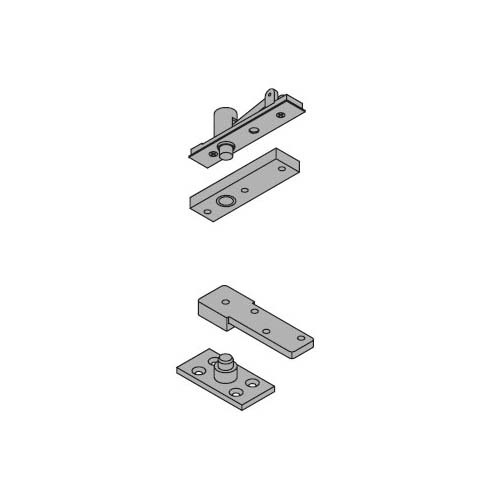 1-1/2" Center Hung Base Plate Top Pivot 500 Pounds Satin Chrome Finish