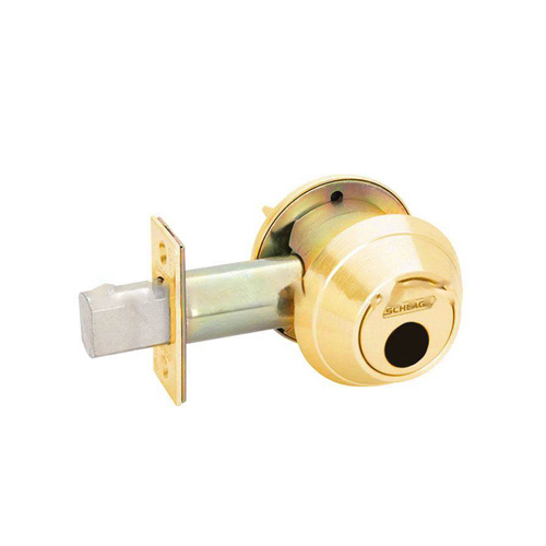 Grade 1 Turn Only Deadbolt C Keyway with 12297 Latch and 10094 Strike Satin Bronze Finish