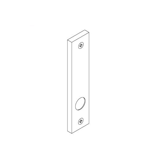 Interior L Escutcheon Blank by Knob / Lever Satin Chrome Finish