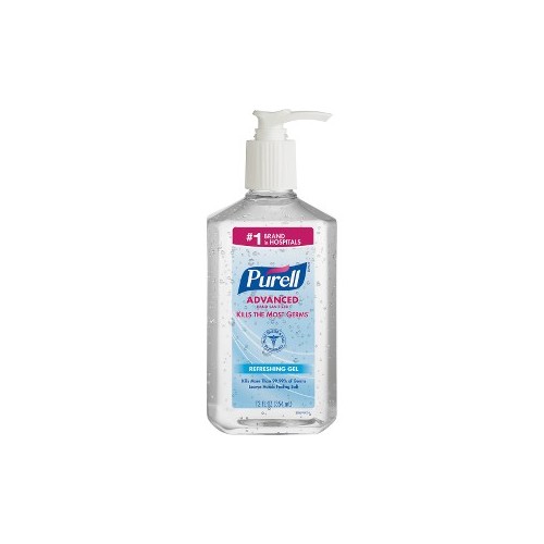 Instant Hand Sanitizer, Pump Bottle, 12 oz., 12/CT, Clear, Clear by Gojo