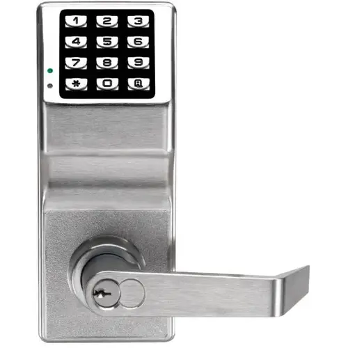 Trilogy Electronic Digital Lever Lock with Interchangeable Core for Best Prep Satin Chrome Finish