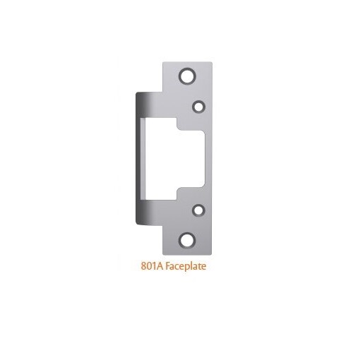 Faceplate for HES 8000 and 8300 Series Electric Strikes for Cylindrical Locksets in ANSI Metal Jambs Satin Stainless Steel