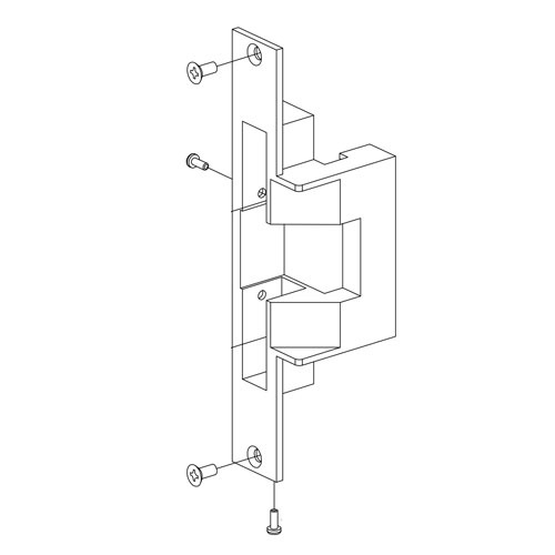 Faceplate Less Inserts for 6216, Satin Stainless Steel Finish