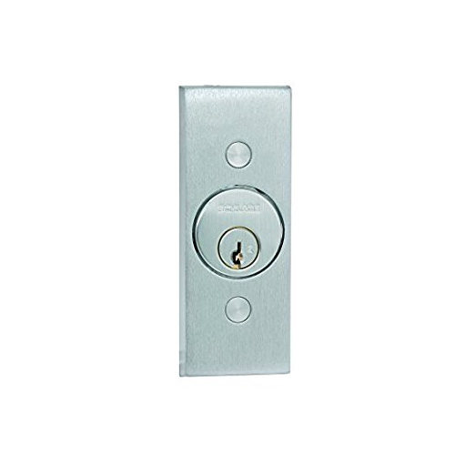 653 Keyswitch, SPDT-Clockwise Maintained, Narrow Stile Satin Stainless Steel