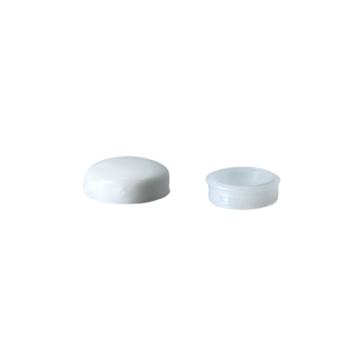 White Countersunk Large Snap Cap Screw Covers - pack of 100