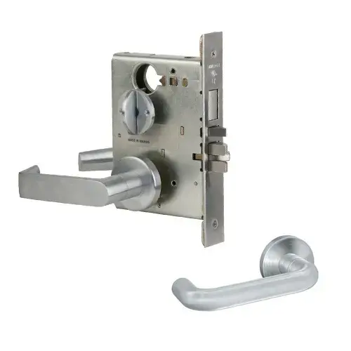 DORM/BEDRM LOCK w/DB US26D Satin Chrome