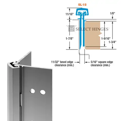 Select Hinges SL18HD95AL SL18CLHD 95" ALUM CONT/HINGE