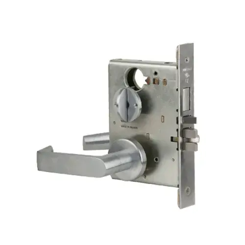 DORM/BEDRM LOCK w/DB US26D Satin Chrome