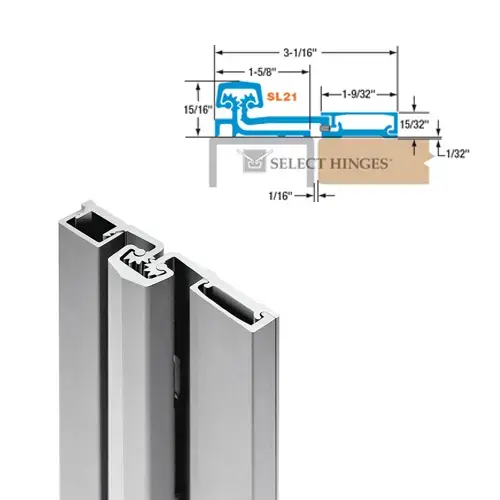 SL21CLSD 83" ALUM CONT/HINGE