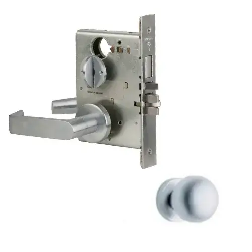 DORM/BEDRM LOCK w/DB US26 Bright Chrome