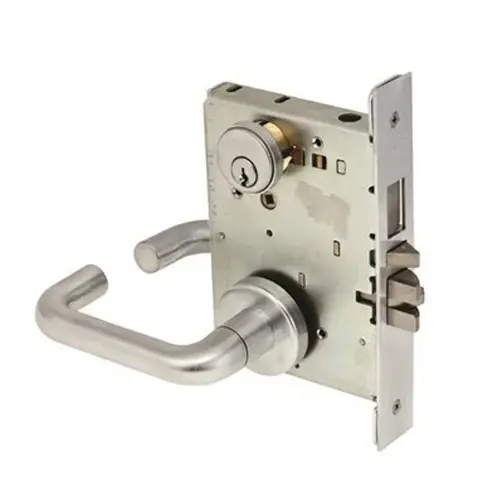 ENT/OFFICE LOCK w/DBOLT US32D Satin Stainless Steel