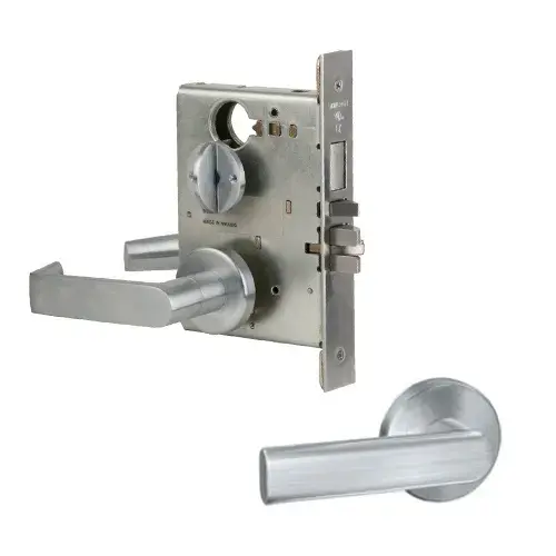 DORM/BEDRM LOCK w/DB US26 Bright Chrome