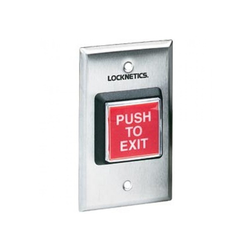 Schlage 709RD EX ILL 2" SQ MOM RED EXIT BUTTON